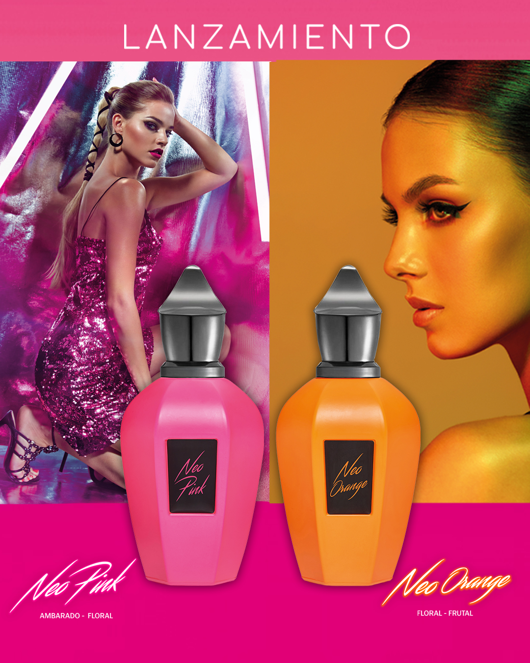 Neo pink y neo orange