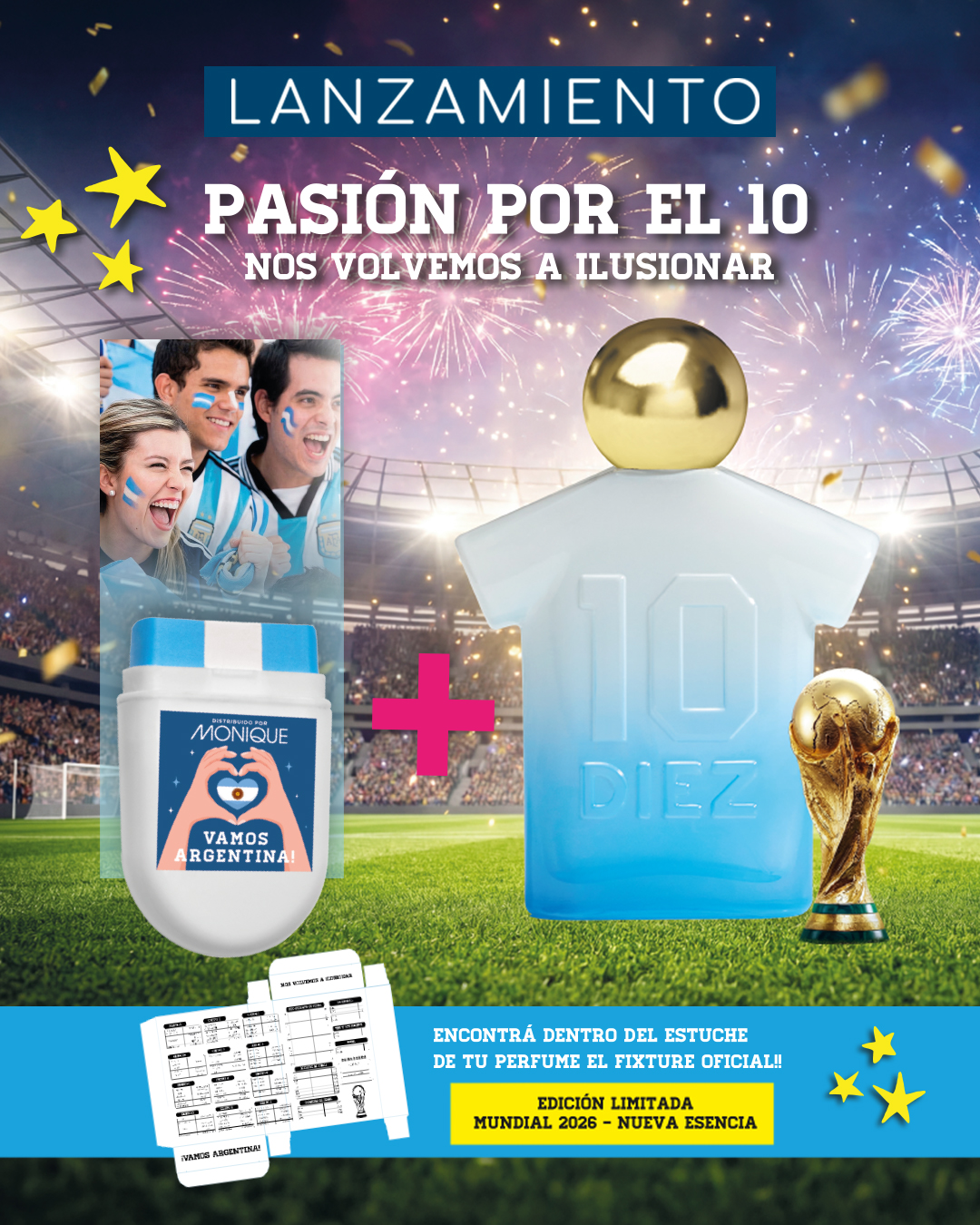 Perfume camiseta + Barra del Mundial