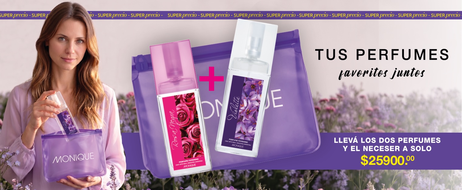 oferta neceser con rosa negra y violette